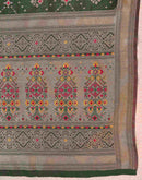 Dark Green Silk Woven Patola Saree