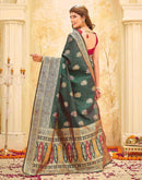 Green Silk Woven Banarasi Saree