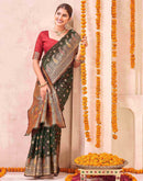 Green Silk Woven Banarasi Saree