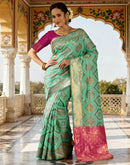 Green Silk Woven Banarasi Saree