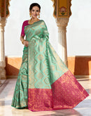 Green Silk Woven Banarasi Saree