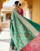 Green Silk Woven Banarasi Saree