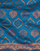 Blue Silk Woven Banarasi Saree