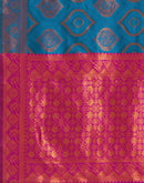 Blue Silk Woven Banarasi Saree