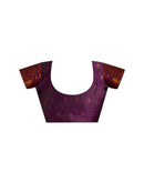 Mauve Silk Woven Banarasi Saree