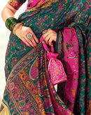 Green Silk Woven Patola Saree