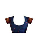 Navy Blue Silk Woven Patola Saree