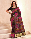 Black Silk Woven Patola Saree