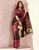 Black Silk Woven Patola Saree