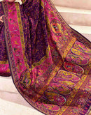 Wine Silk Woven Patola Saree