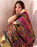 Bottle Green Silk Woven Patola Saree