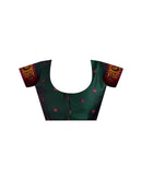 Bottle Green Silk Woven Patola Saree