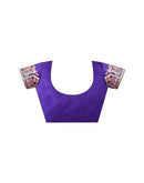 Purple Georgette Printed Laheriya Saree