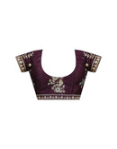 Light Purple Tissue Silk Lace Saree