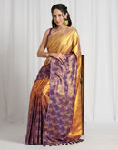 Yellow Silk Printed Saree