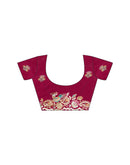Red Silk Embroidery Saree