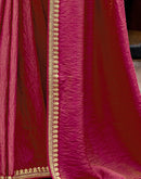 Magenta Silk Sequence Lace Saree