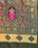 Rani Pink Silk Woven Patola Saree