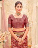 Red Silk Woven Banarasi Saree