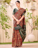 Maroon Silk Woven Patola Saree