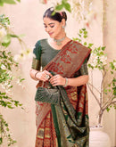 Maroon Silk Woven Patola Saree