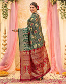 Green Silk Woven Patola Saree