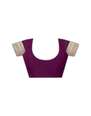 Purple Georgette Gota Lace Saree