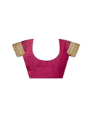 Rani Pink Georgette Gota Lace Saree