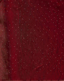 Maroon Shimmer Stone Work Swarovski Saree
