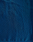 Peacock Blue Shimmer Stone Work Swarovski Saree
