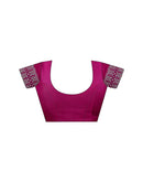 Rani Pink Shimmer Stone Work Swarovski Saree