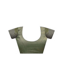 Olive Green Shimmer Stone Work Swarovski Saree
