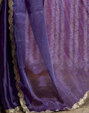 Violet Shimmer Lace Saree