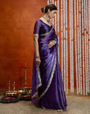 Violet Shimmer Lace Saree