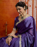 Violet Shimmer Lace Saree