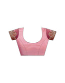 Baby Pink Shimmer Embellished Lace Saree