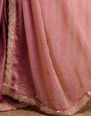 Pink Shimmer Sequence Lace Saree