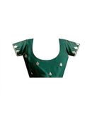 Pista Green Shimmer Embroidery Saree