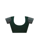 Bottle Green Shimmer Stone Work Embellished Saree