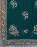 Teal Green Georgette Embroidery Swarovski Saree