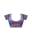 Purple Shimmer Stone Work Embellished Saree