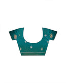 Teal Green Shimmer Sequence Embroidery Saree