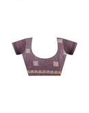 Dusty Mauve Shimmer Sequence Embroidery Saree