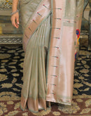 Mint Green Silk Woven Paithani Saree