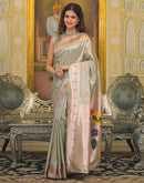 Mint Green Silk Woven Paithani Saree