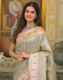 Mint Green Silk Woven Paithani Saree