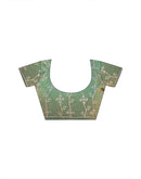 Mint Green Shimmer Chiffon Sequence Embroidery saree