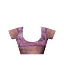 Mauve Cotton Silk Floral Printed Saree
