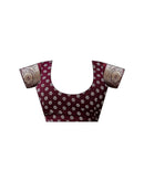 Wine Georgette Printed Saree