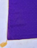 Violet Georgette Stone Work Swarovski  Saree